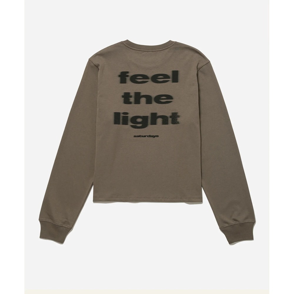 SATURDAYS NYC BUNGEE‎ FEEL THE LIGHT LONG SLEEVE TEE Women's Size Medium GREEN